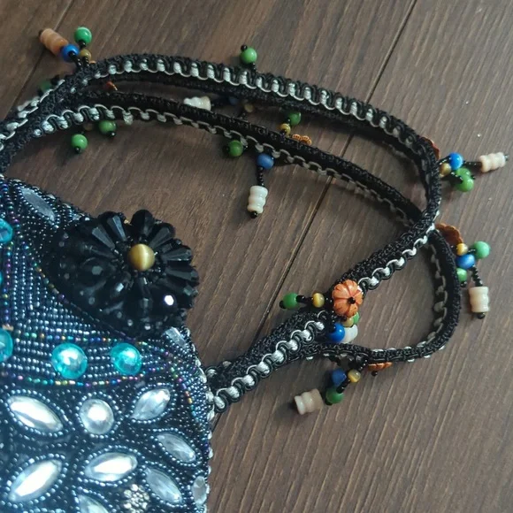 Handmade Beaded & Rhinestone Handbag - Picture 9 of 12